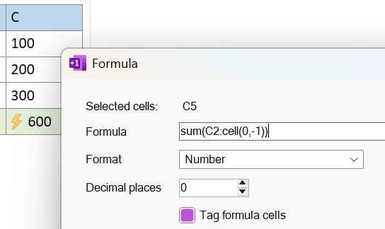 Table Formulas in OneMore